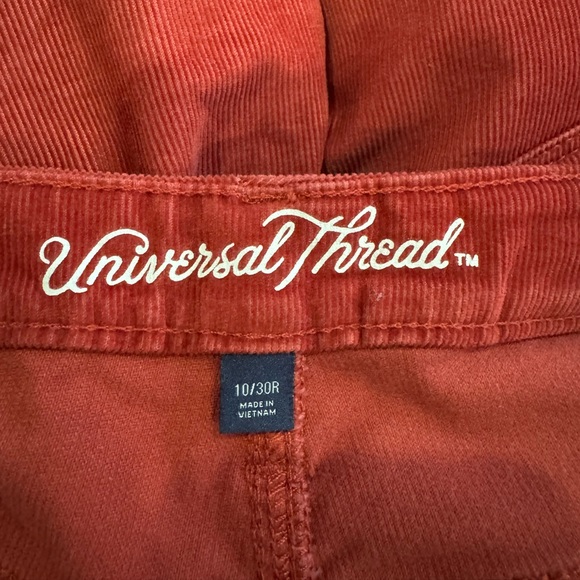 Universal Thread brick orange corduroy pants size 10 / 30R - Picture 4 of 7